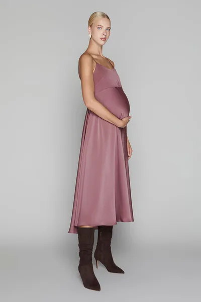 Apparalel Sahara Maternity Dress in Mulberry