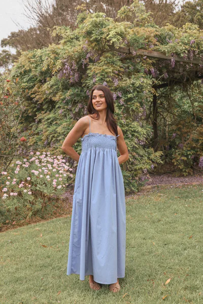 Petal & Pup Josie Maxi Dress - Cornflower Blue