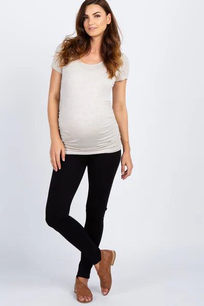 PinkBlush PinkBlush Black Solid Basic Maternity Jeggings
