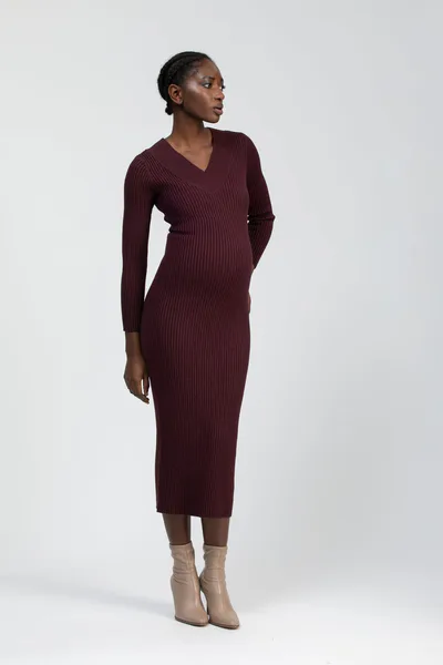 For The Creators Cara V-neck Maternity Dress