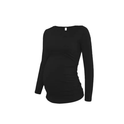 Target MONAG Women Long Sleeve Maternity T-Shirt Black Large