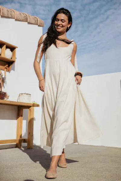 Petal & Pup Valara Tie Shoulder Maxi Dress - Oatmeal
