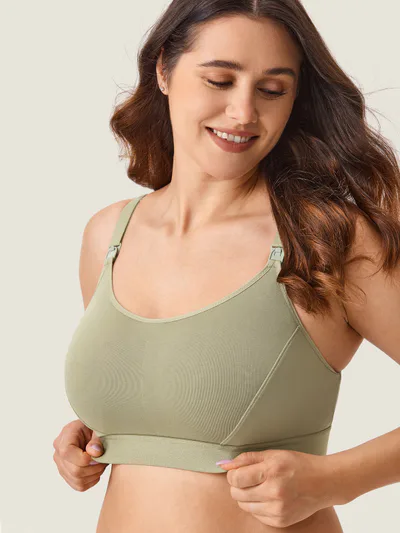 Momanda Cotton Plus Size Nursing Sport Bra