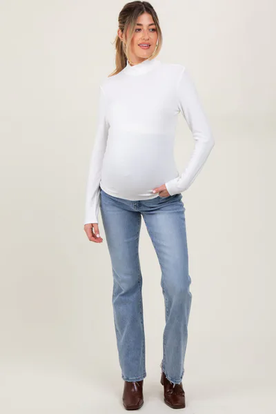 PinkBlush Blue Vintage Wash Maternity Bootcut Jeans