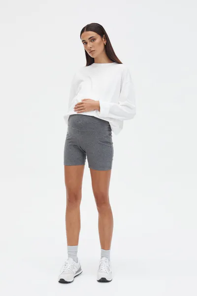 Legoe Heritage Fold Down Yoga Short (Heather Grey) - FINAL SALE