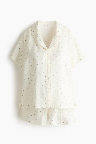 H&M MAMA Cotton Muslin Pajamas