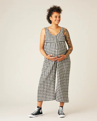 For The Creators Savannah Jumpsuit in Black and White Gingham