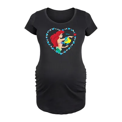 Kohl's Disney's The Little Mermaid Ariel & Flounder Maternity Heart Graphic Tee