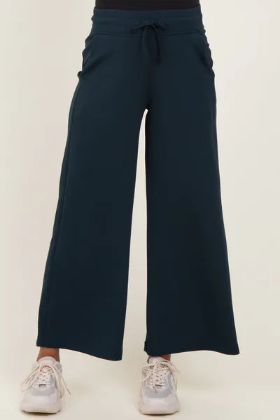 PinkBlush Navy Ankle Wide Leg Maternity Lounge Pants
