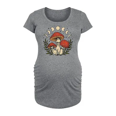 Kohl's Maternity Fall Mushrooms Graphic Tee