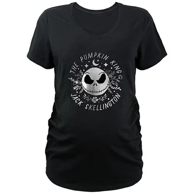 Kohl's Disney's The Nightmare Before Christmas Jack Skellington The Pumpkin King Floral Background Maternity Graphic Tee