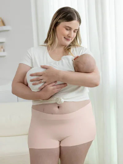 Kindred Bravely Grow with Me™ Maternity & Postpartum Boyshort | Soft Pink