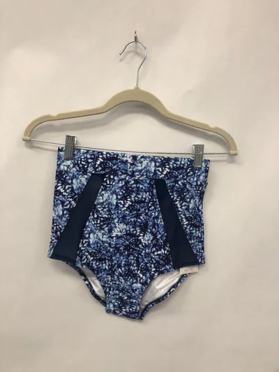 Latched Mama Outlet 6041 - The Latched Mama High-Waisted Swim Bottoms - Greek Isle Blue - Extra Small
