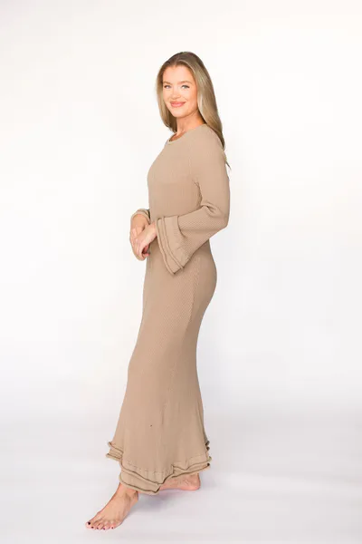 Worth Collective Arlet Dress in Taupe - Bump Friendly *Final Sale*