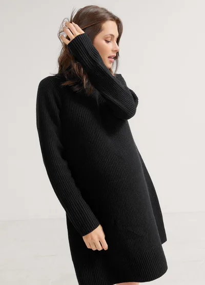 HATCH The Irina Shaker Mini Sweater Dress