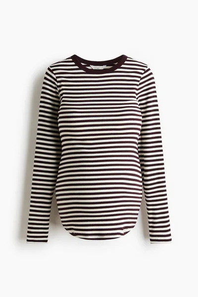 H&M MAMA Ribbed Jersey Top