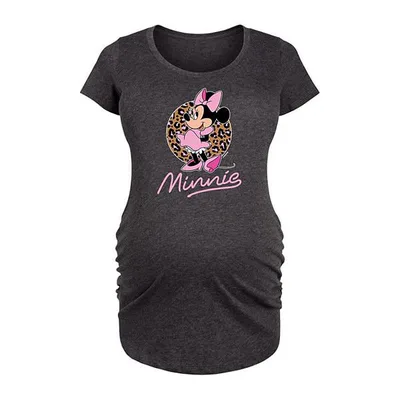 Kohl's Disney's Minnie Mouse Maternity Leopard Print Graphic Tee