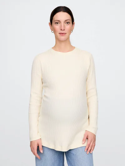 Gap Maternity Side-Button Rib Sweater
