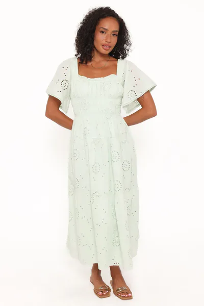 Petal & Pup Tierney Midi Dress - Sage Green