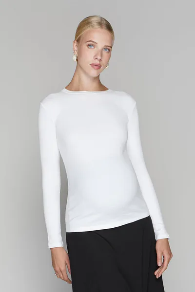 Apparalel Hazel Maternity Tee in White