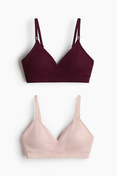 H&M MAMA 2-pack Seamless Padded Nursing Bras