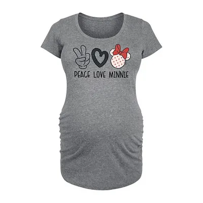 Kohl's Disney's Minnie Mouse Maternity Peace Love Graphic Tee