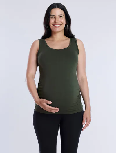 Motherhood Maternity Side Ruched Maternity Tank Top