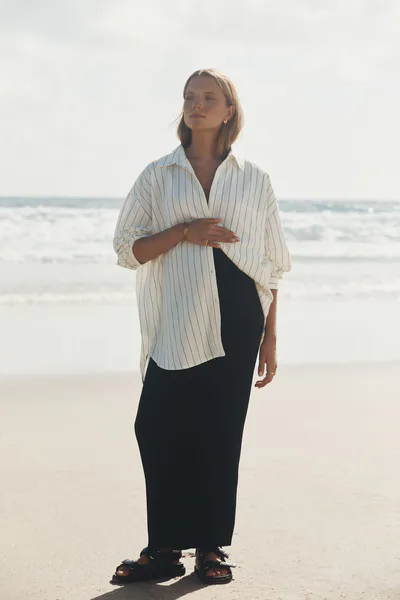 Legoe Heritage Weekday Shirt (Ivory/Black Stripe)