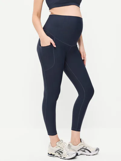 Old Navy Maternity Full-Panel PowerSoft 7/8 Leggings