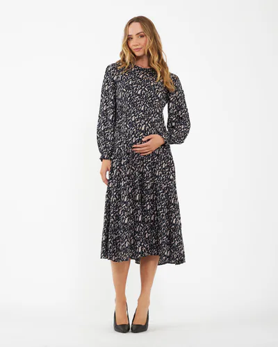 Ripe Maternity Izzie Tiered Dress  Midnight / Mocha