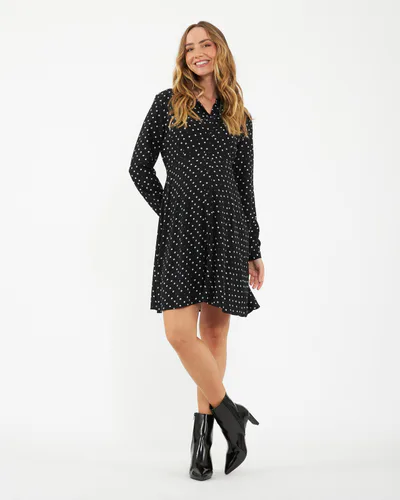 Ripe Maternity Fifi Shirt Dress  Black