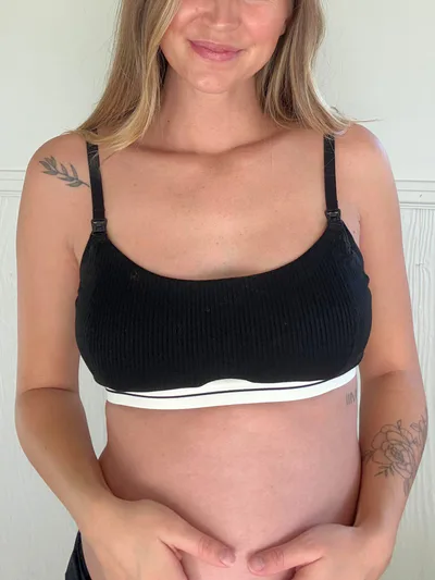 Morrow + Mint Rib Organic Cotton Nursing Bralette