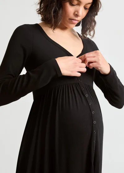 HATCH The Softest Rib Nursing Dress