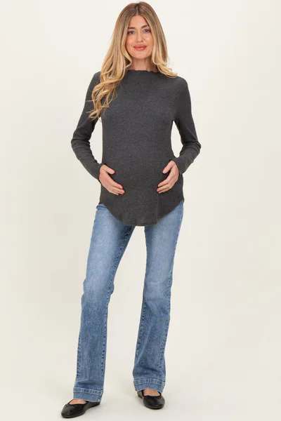 PinkBlush Blue Vintage Wash Maternity Bootcut Jeans