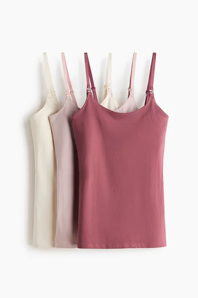 H&M MAMA 3-Pack Nursing Camisole Tops