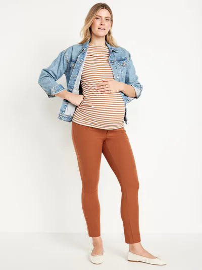 Old Navy Maternity Full-Panel Pixie Ankle Pants