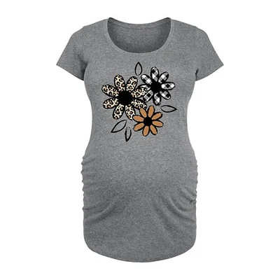 Kohl's Maternity Patterned Flowers Graphic Tee