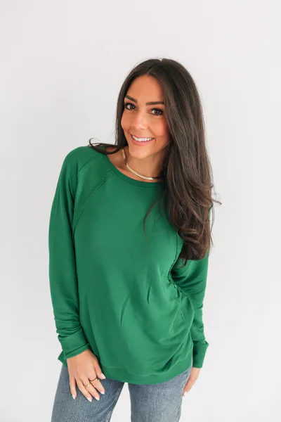 Milk & Baby Free Flowing Lightweight Long Sleeve Nursing Top