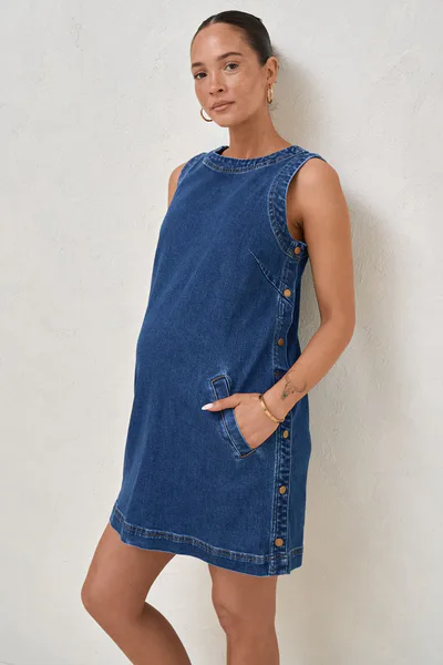 Bae the Label Short Story Denim Dress