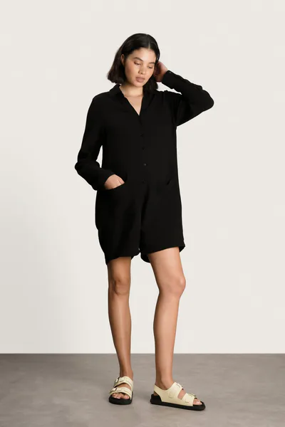 NOM Maternity Juniper Cotton Romper