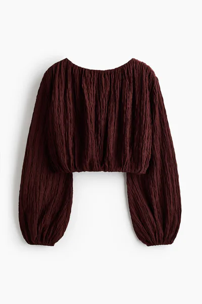 H&M MAMA Balloon-Sleeved Top