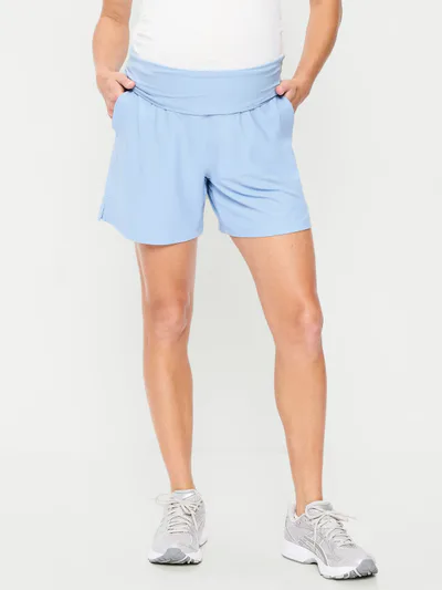Old Navy Maternity Rollover-Waist PowerSoft Shorts -- 5-inch inseam