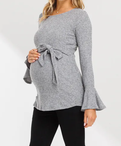 Bump City The Avery Bell Sleeve Top