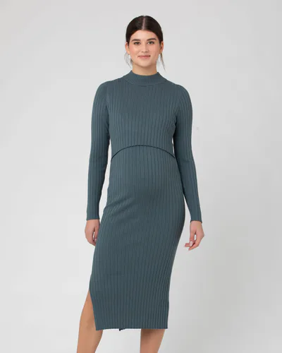 Special Addition Nella Rib Dress Dress in Ivy by Ripe Maternity