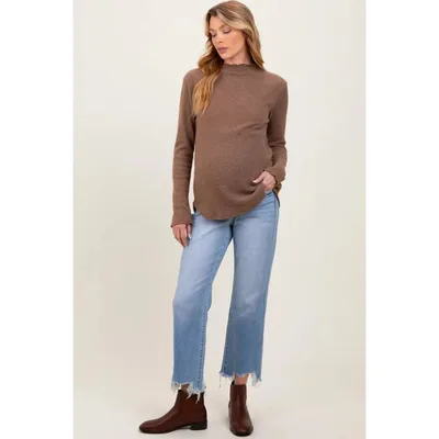 Target Pinkblush Light Blue Distressed Hem Cropped Straight Leg Jeans 26