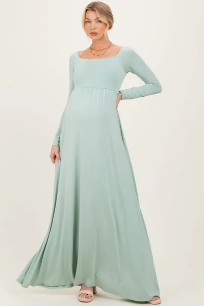 PinkBlush PinkBlush Sage Off Shoulder Maternity Maxi Dress