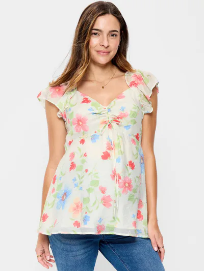Old Navy Maternity Ruffle-Sleeve Top