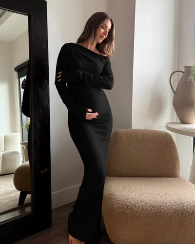 BUMPSUIT Soft Rib Draped Maxi