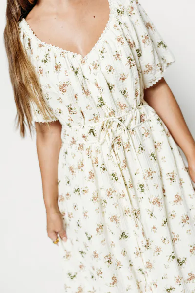 Worth Collective Honey Morning 100% Cotton Oversized Fit Maxi Dress in Ivory Floral - Nursing & Bump Friendly *9/16 PRE-ORDER*