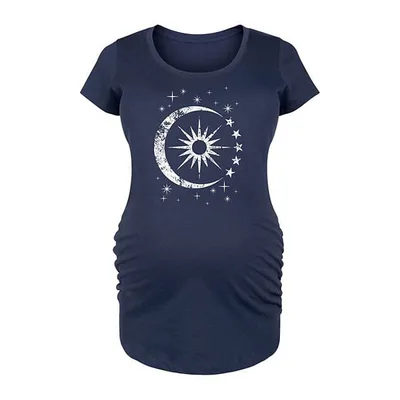 Kohl's Maternity Celestial Sun Moon Scene Graphic Tee